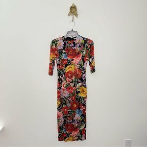 Alice + Olivia Delora Midi Dress Blooming Garden 4